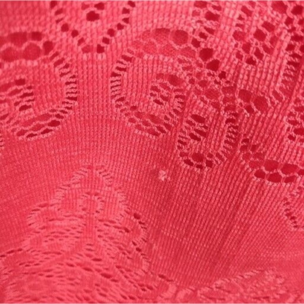db Women's Size14 Lace Dress Tangerine Orange 3/4 Sleeve Knee Length - Picture 3 of 9